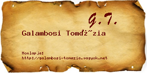 Galambosi Tomázia névjegykártya
